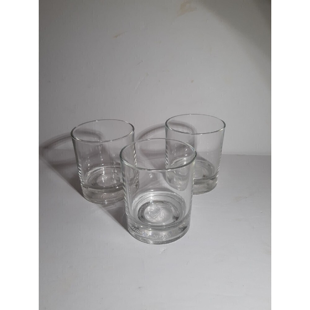 Set of 3 Crown Royal 75th anniversary glasses barware
